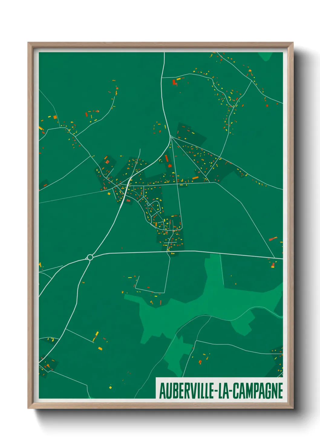 Un poster carteAuberville-la-Campagne