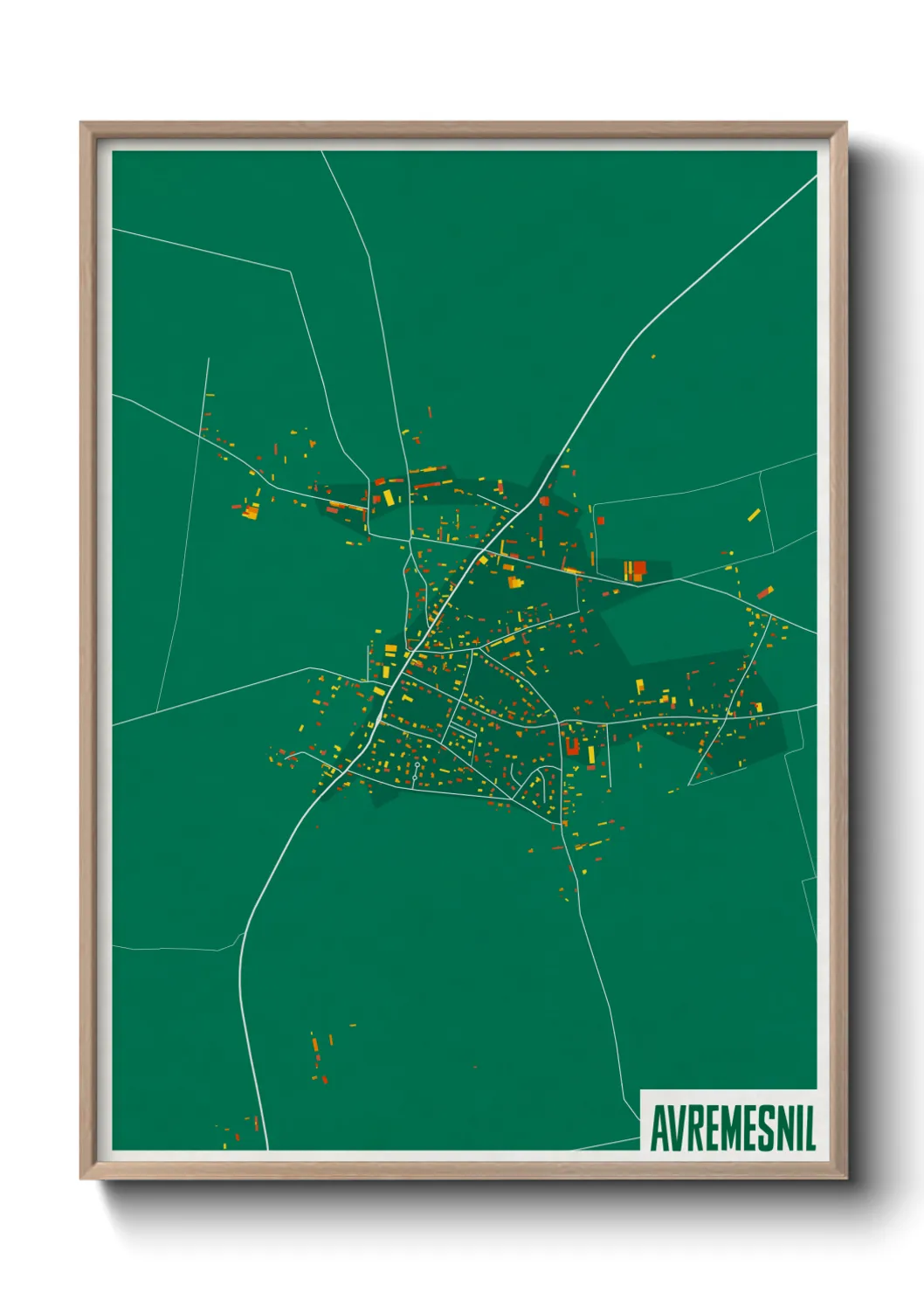 Une affiche de carte sur Avremesnil