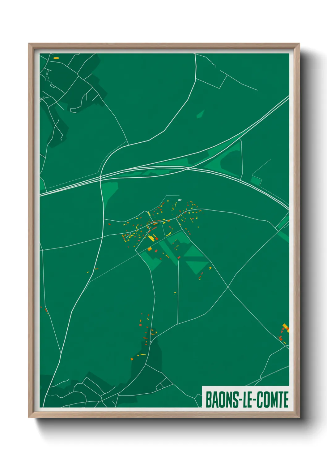 Un poster carteBaons-le-Comte