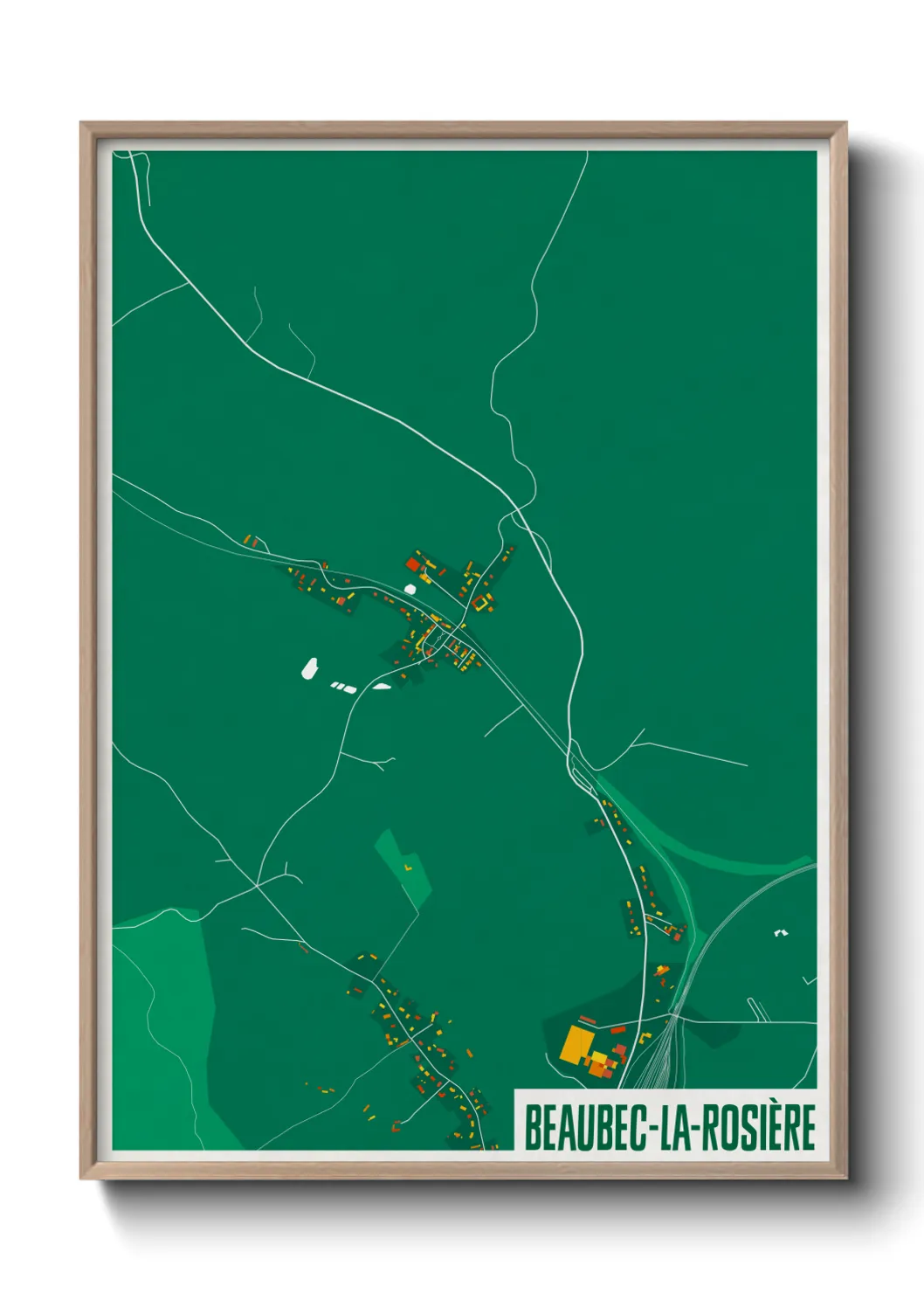 Une affiche de carte sur Beaubec-la-Rosière