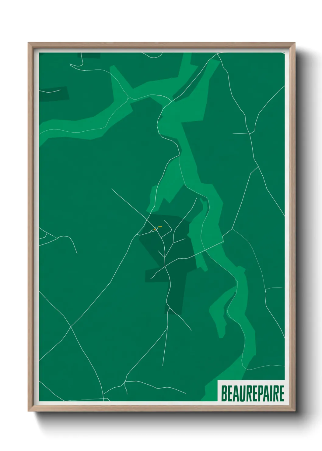 Une affiche de carte sur Beaurepaire