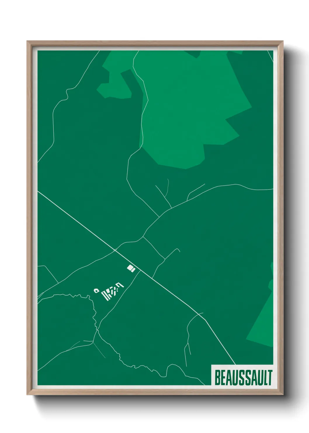 Une affiche de carte sur Beaussault