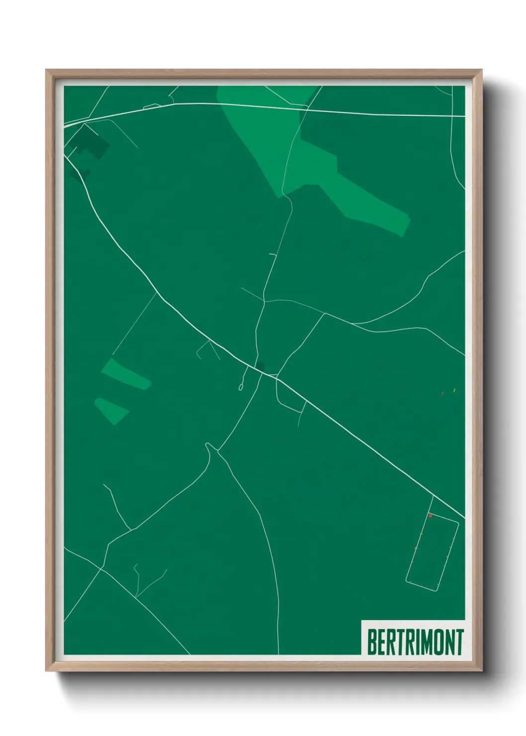 Une affiche de carte sur Bertrimont