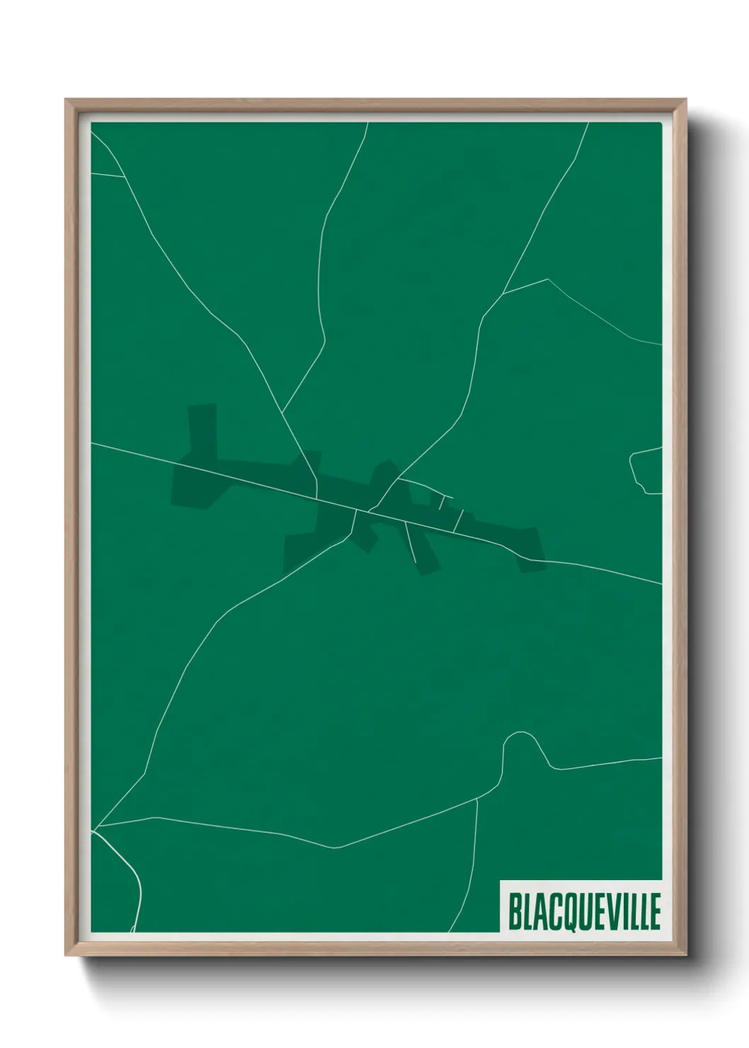 Une affiche de carte sur Blacqueville