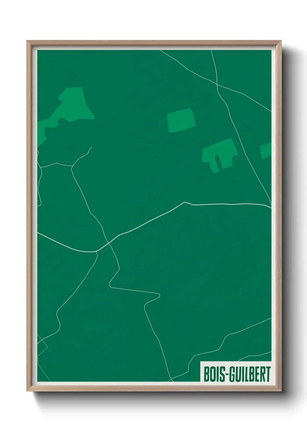 Une affiche de carte sur Bois-Guilbert