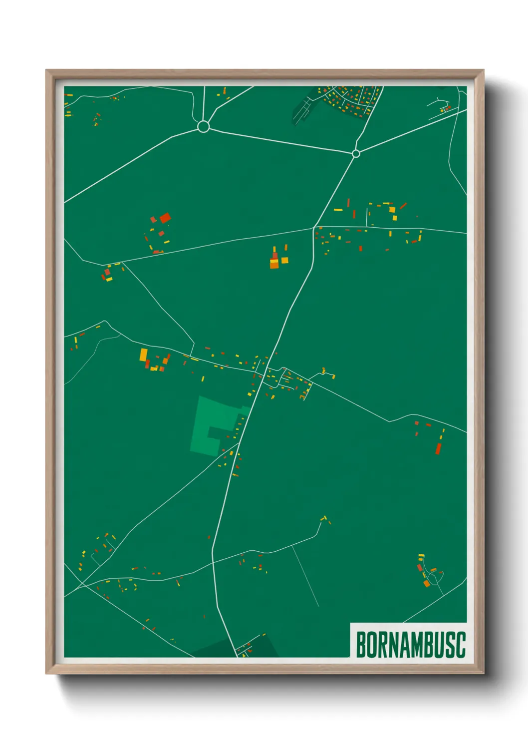 Une affiche de carte sur Bornambusc