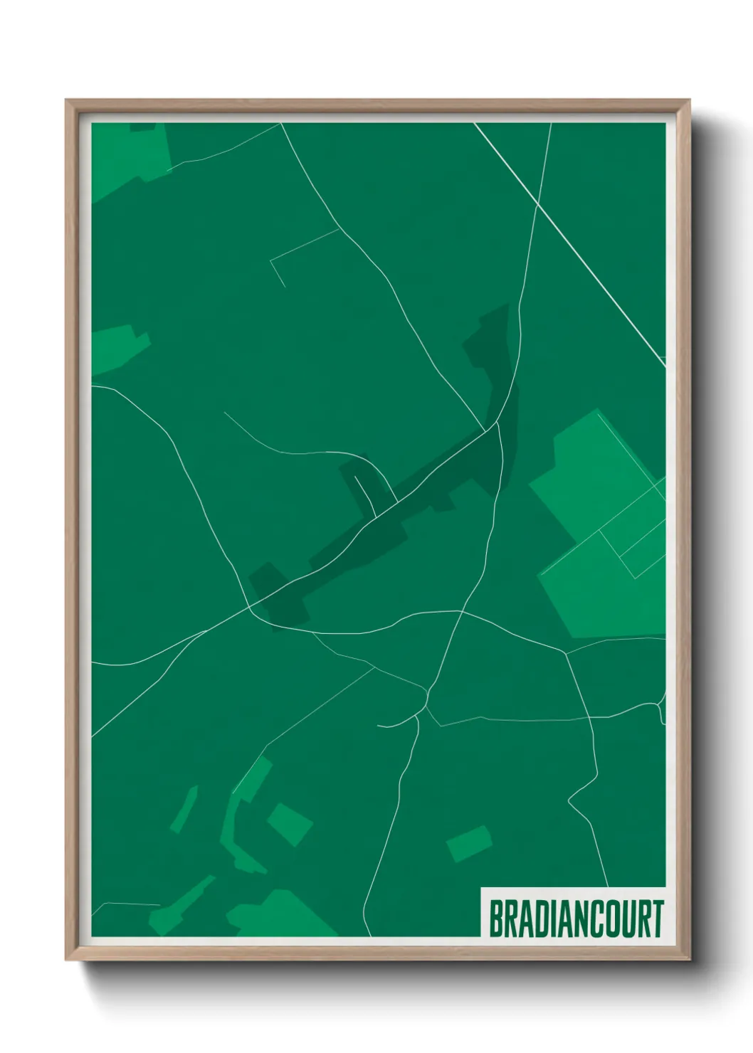 Une affiche de carte sur Bradiancourt