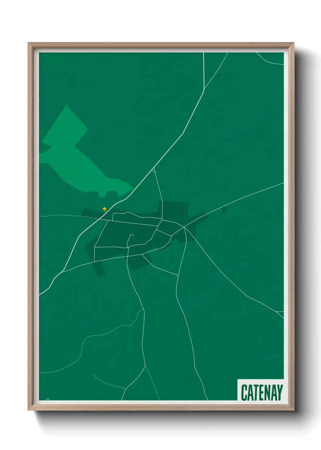 Une affiche de carte sur Catenay