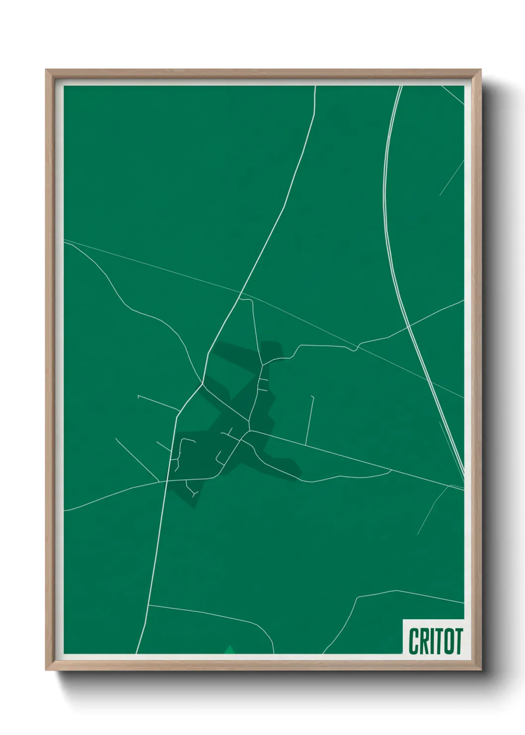 Une affiche de carte sur Critot