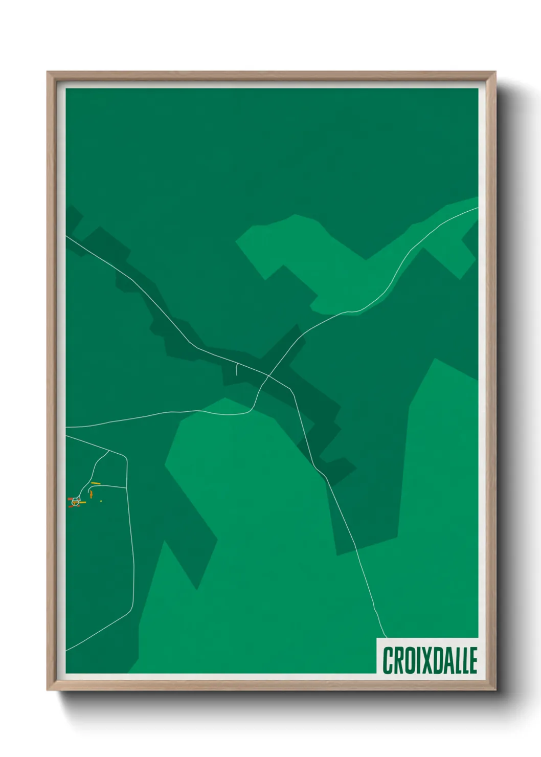 Une affiche de carte sur Croixdalle