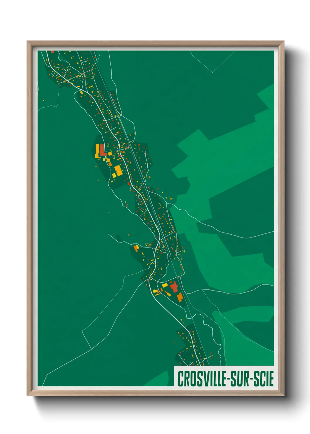Un poster carteCrosville-sur-Scie