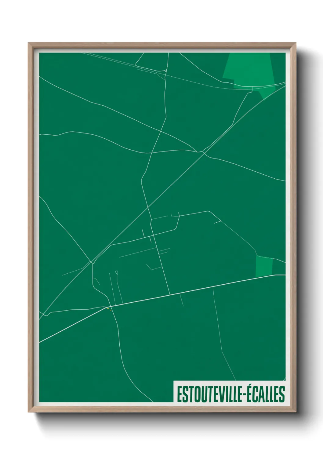 Une affiche de carte sur Estouteville-Écalles