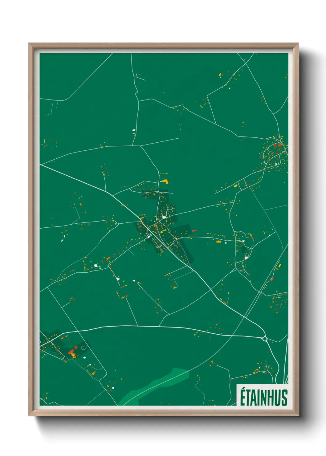 Une affiche de carte sur Étainhus