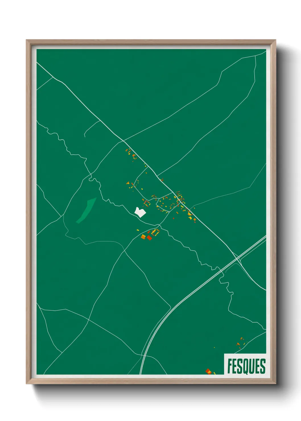 Une affiche de carte sur Fesques