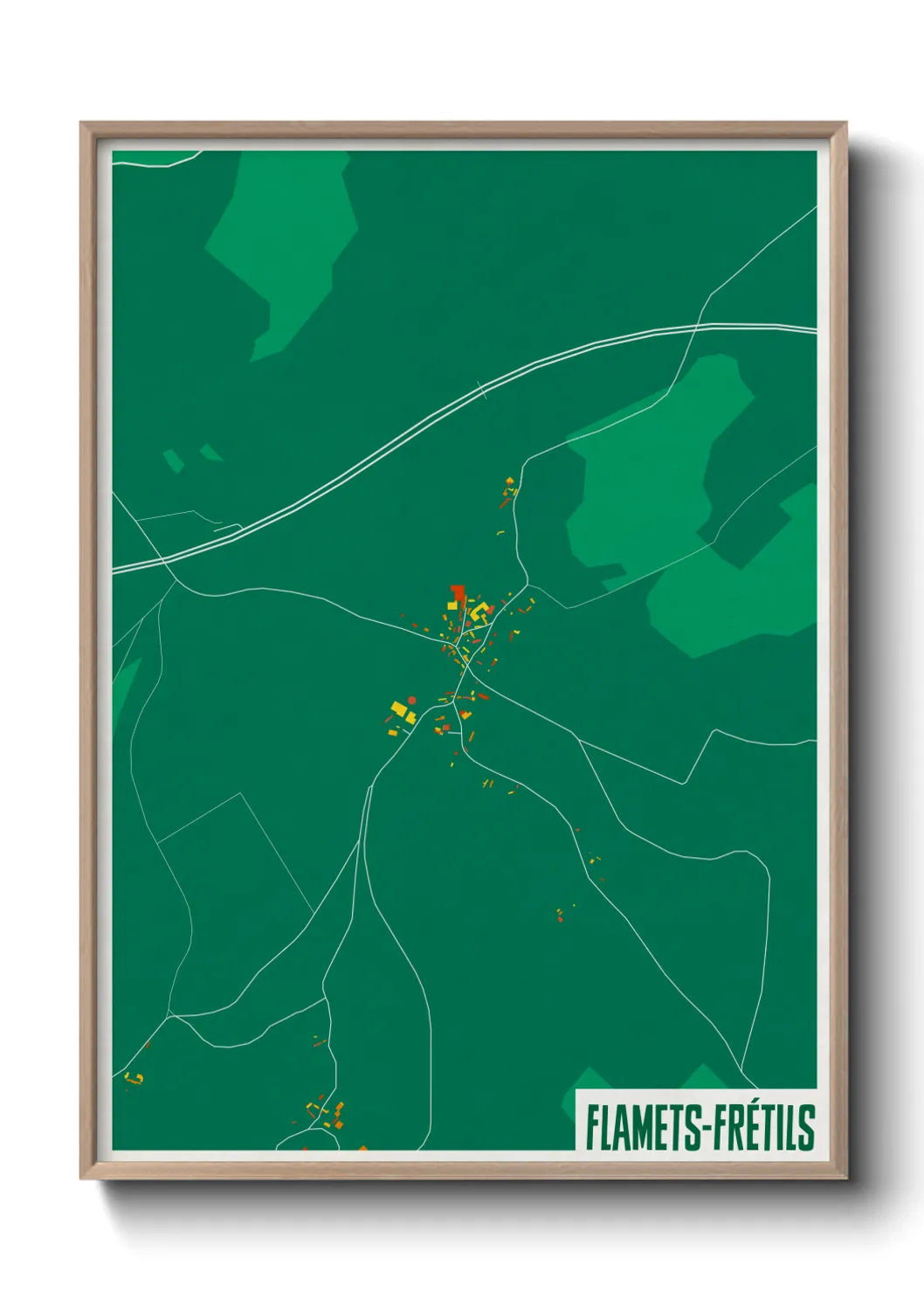 Un poster carteFlamets-Frétils
