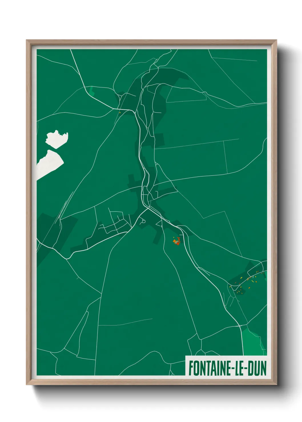 Une affiche de carte sur Fontaine-le-Dun