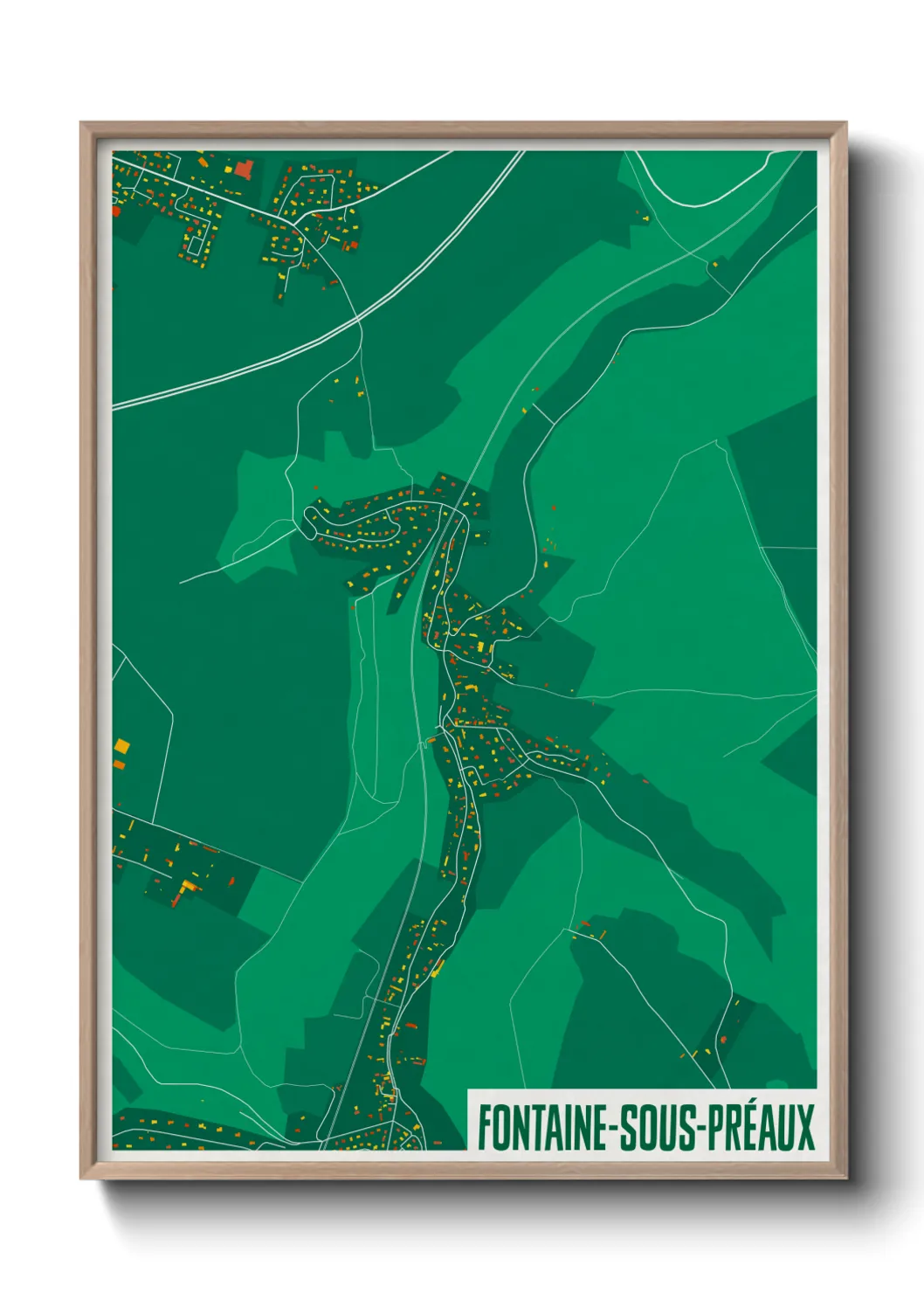 Un poster carteFontaine-sous-Préaux