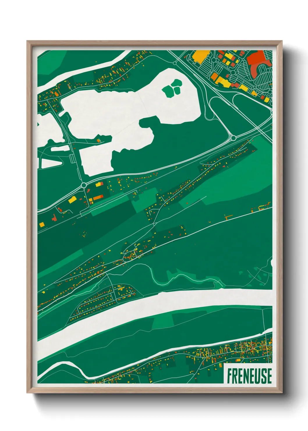 Une affiche de carte sur Freneuse