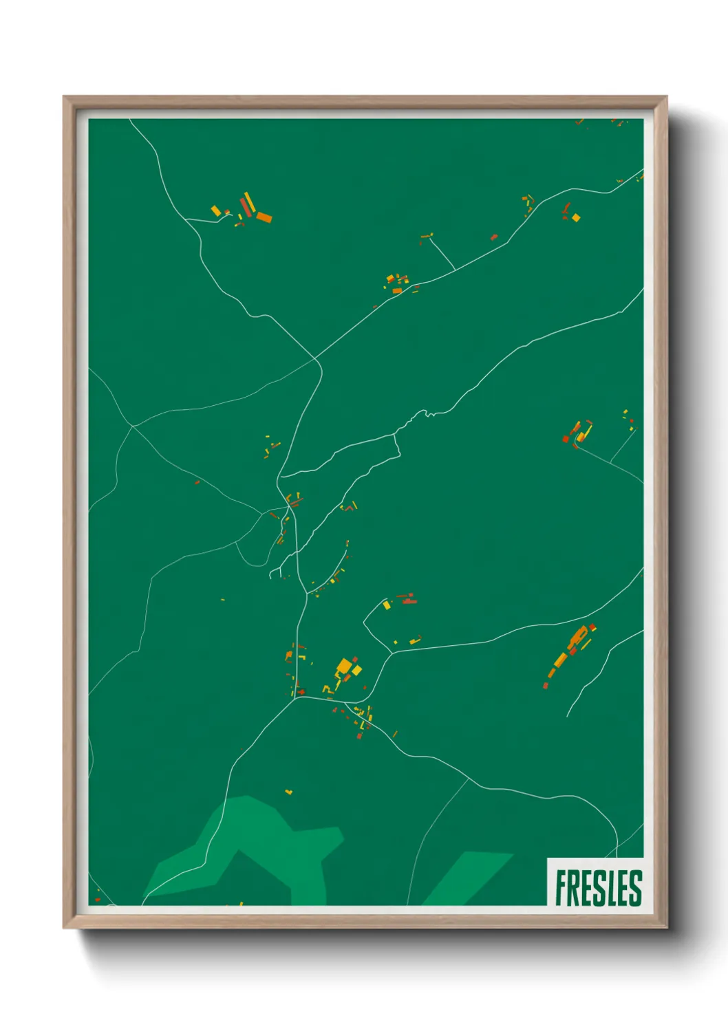 Une affiche de carte sur Fresles