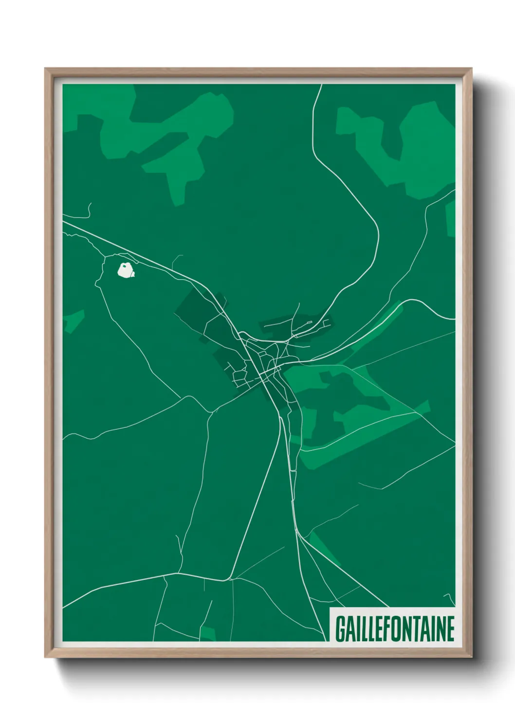 Une affiche de carte sur Gaillefontaine