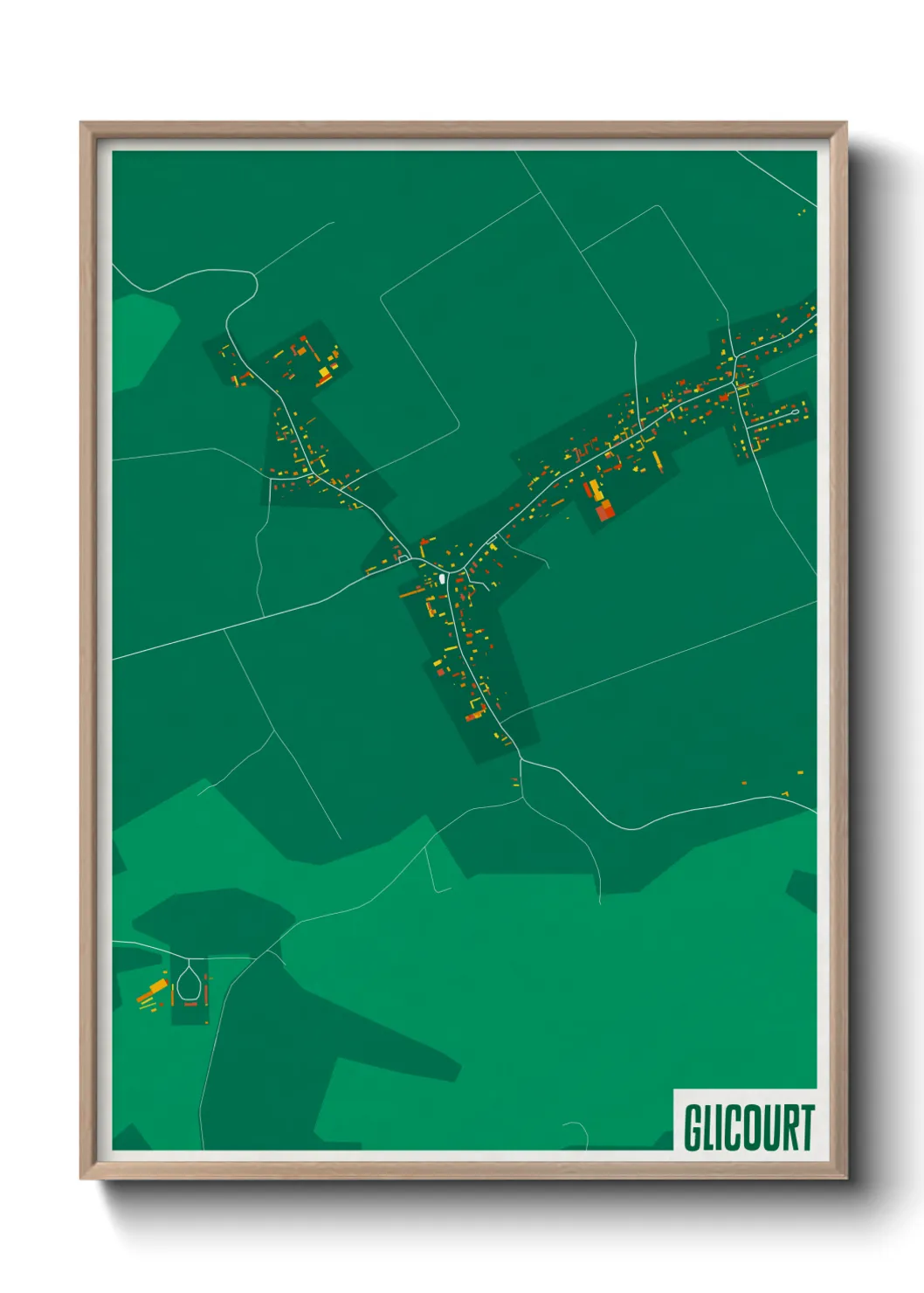 Une affiche de carte sur Glicourt