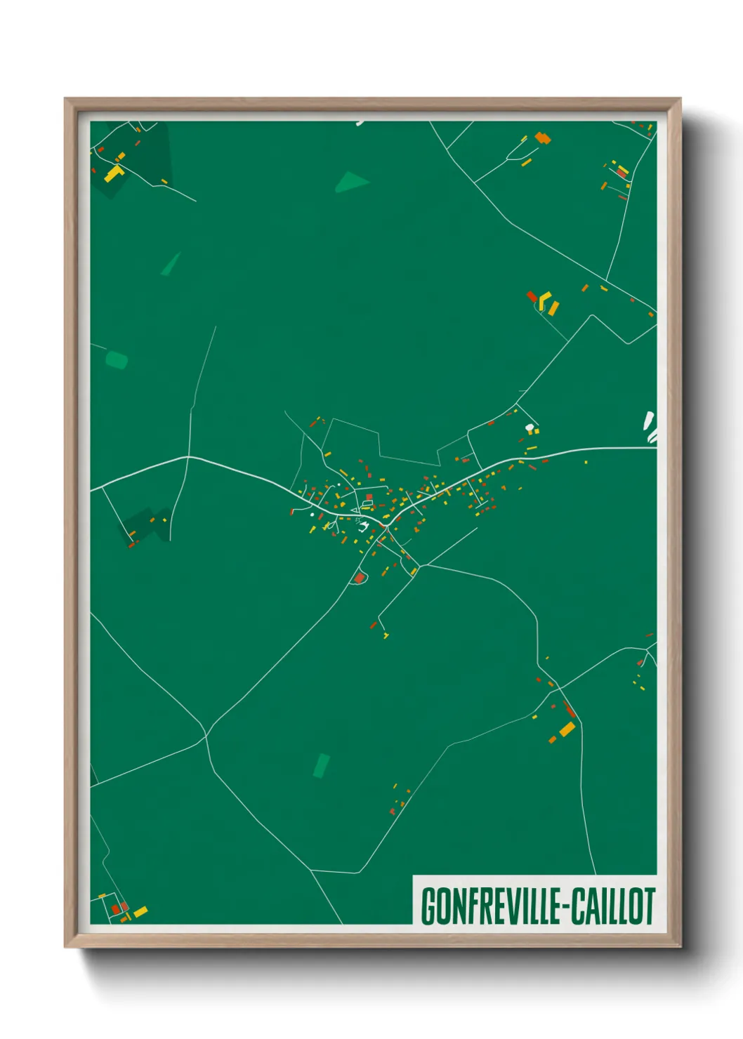 Une affiche de carte sur Gonfreville-Caillot