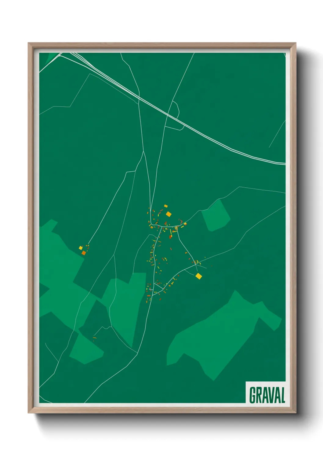 Une affiche de carte sur Graval