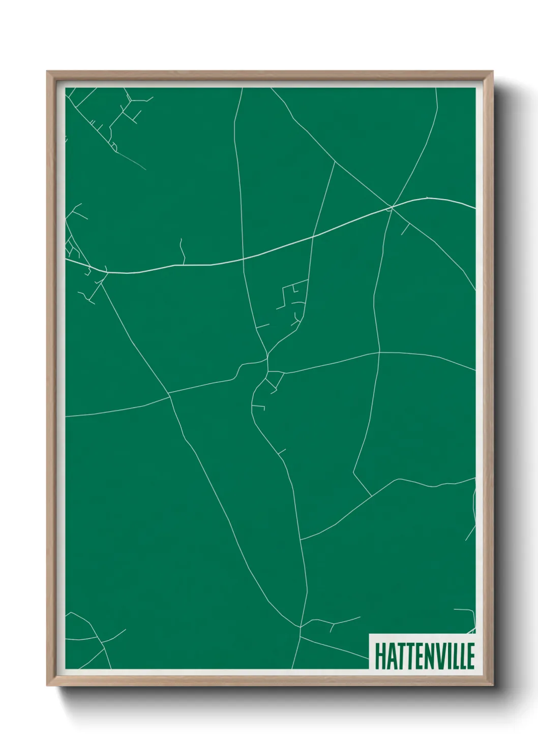 Une affiche de carte sur Hattenville