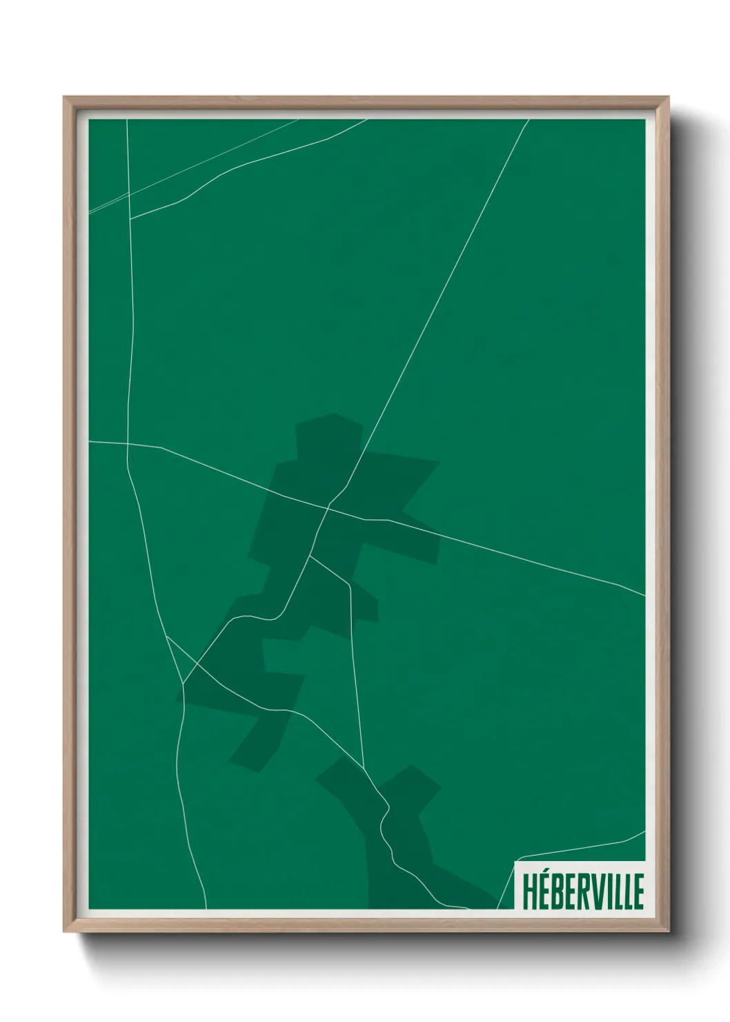 Une affiche de carte sur Héberville