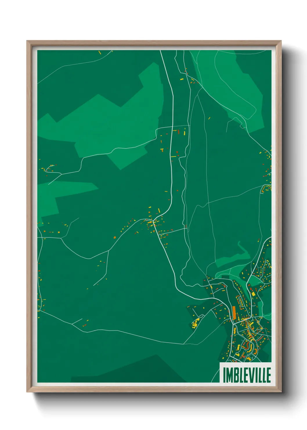 Une affiche de carte sur Imbleville