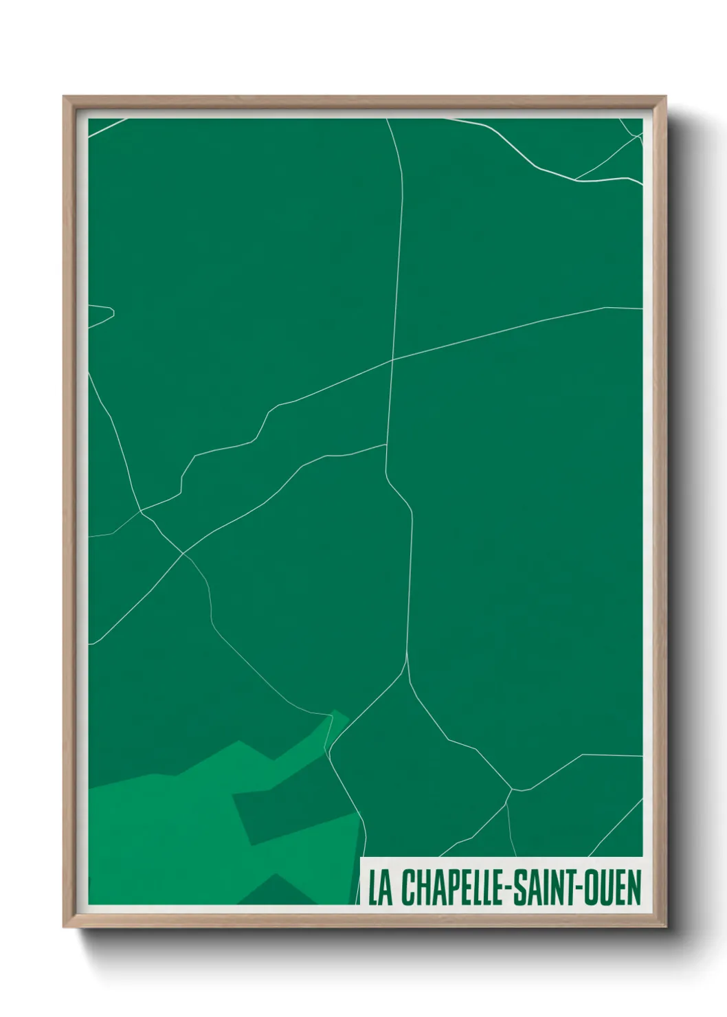 Une affiche de carte sur La Chapelle-Saint-Ouen