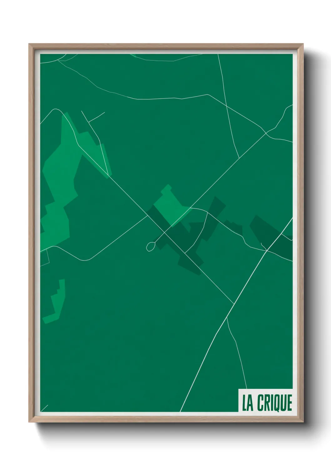 Une affiche de carte sur La Crique