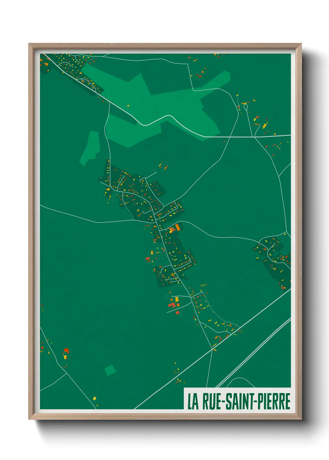 Une affiche de carte sur La Rue-Saint-Pierre