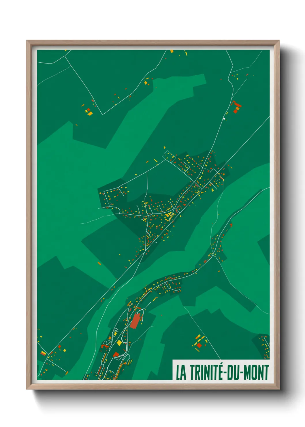 Une affiche de carte sur La Trinité-du-Mont