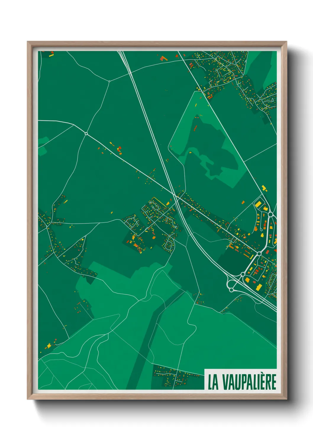 Une affiche de carte sur La Vaupalière