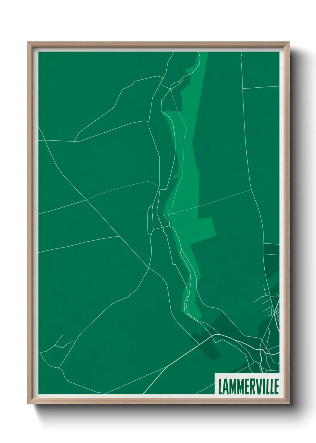 Une affiche de carte sur Lammerville