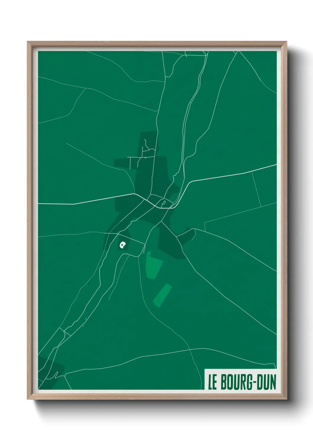 Une affiche de carte sur Le Bourg-Dun