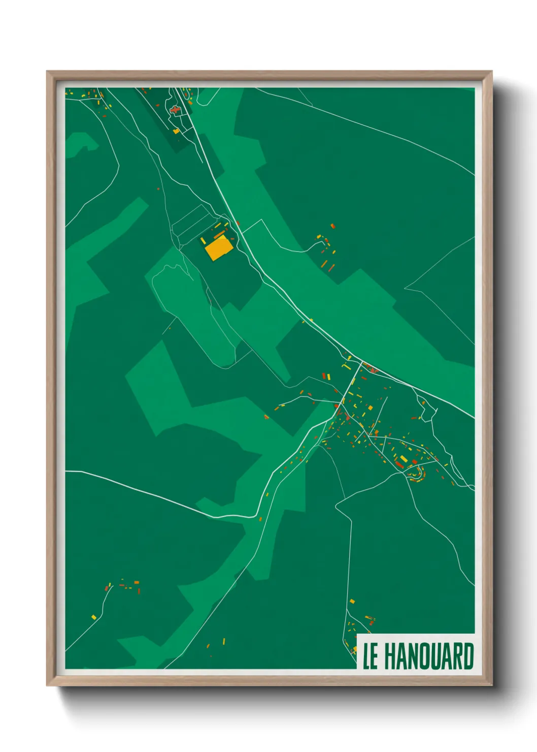 Une affiche de carte sur Le Hanouard