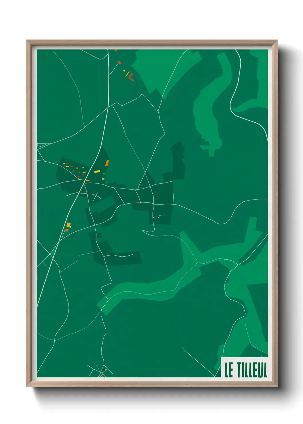 Une affiche de carte sur Le Tilleul