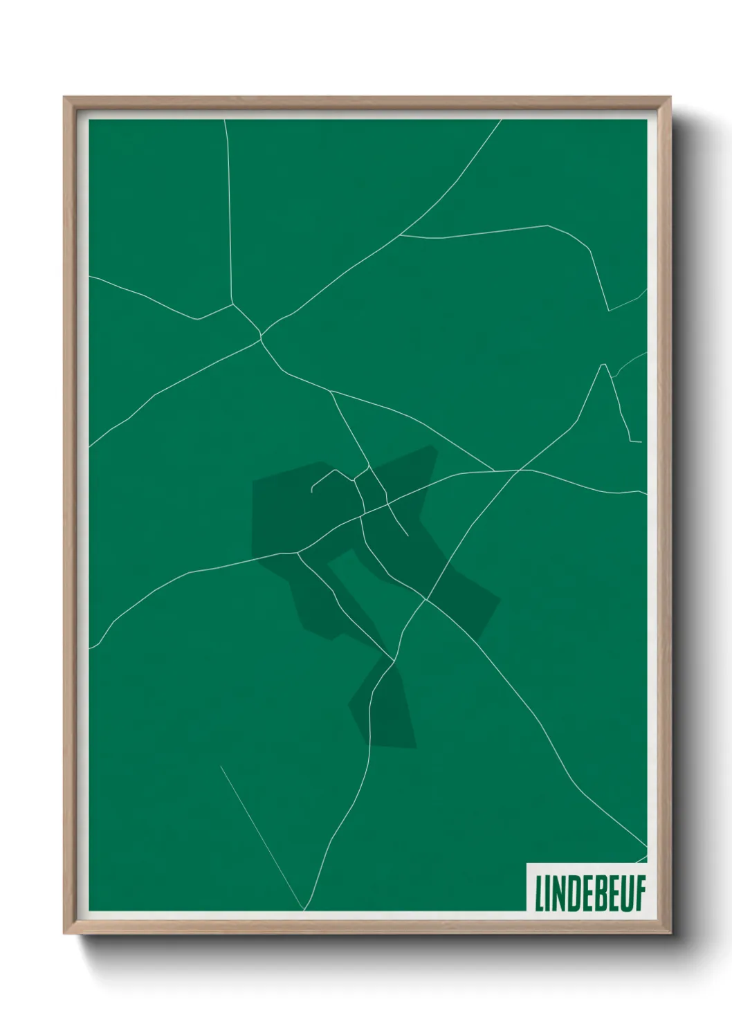 Une affiche de carte sur Lindebeuf