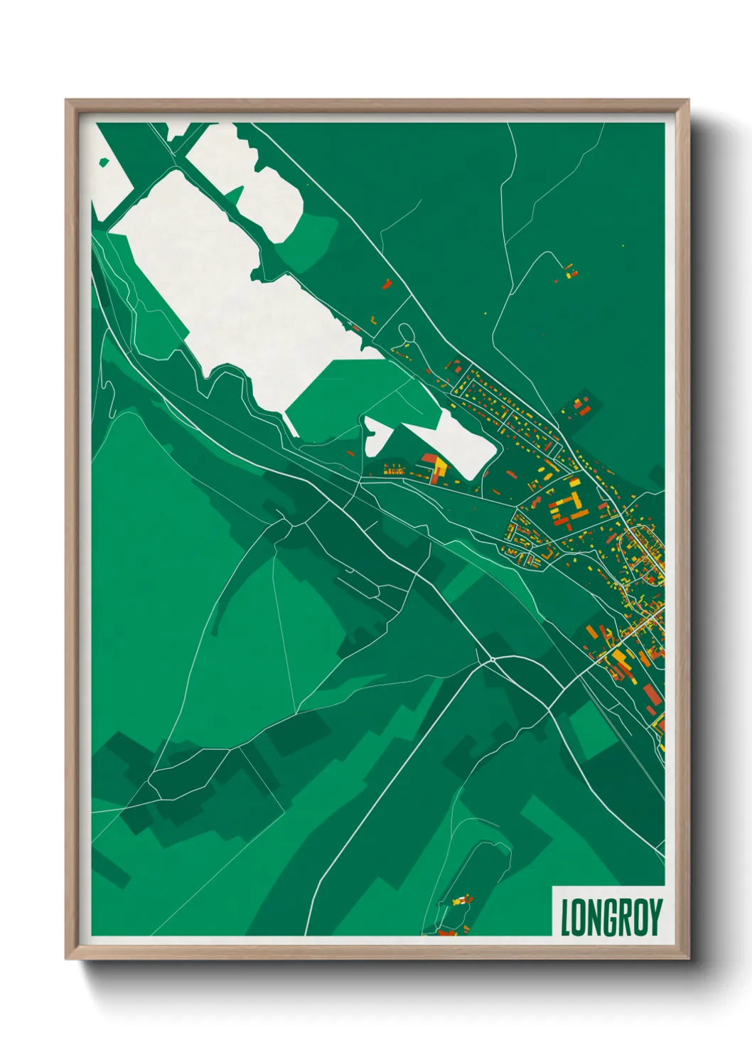 Une affiche de carte sur Longroy