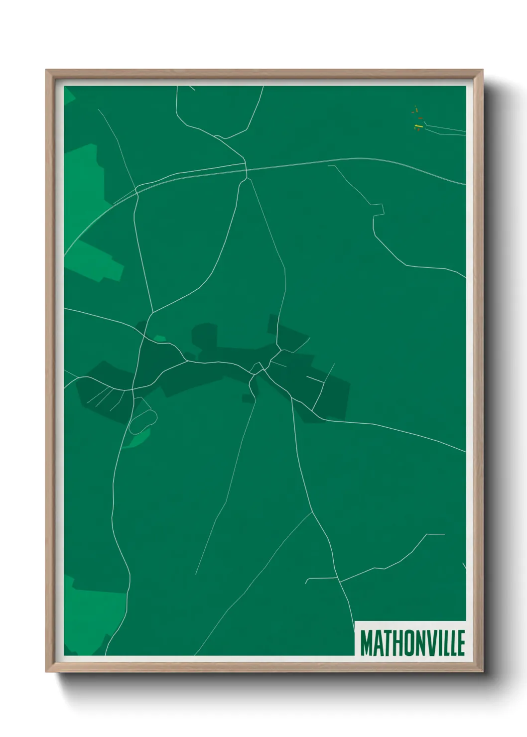 Une affiche de carte sur Mathonville