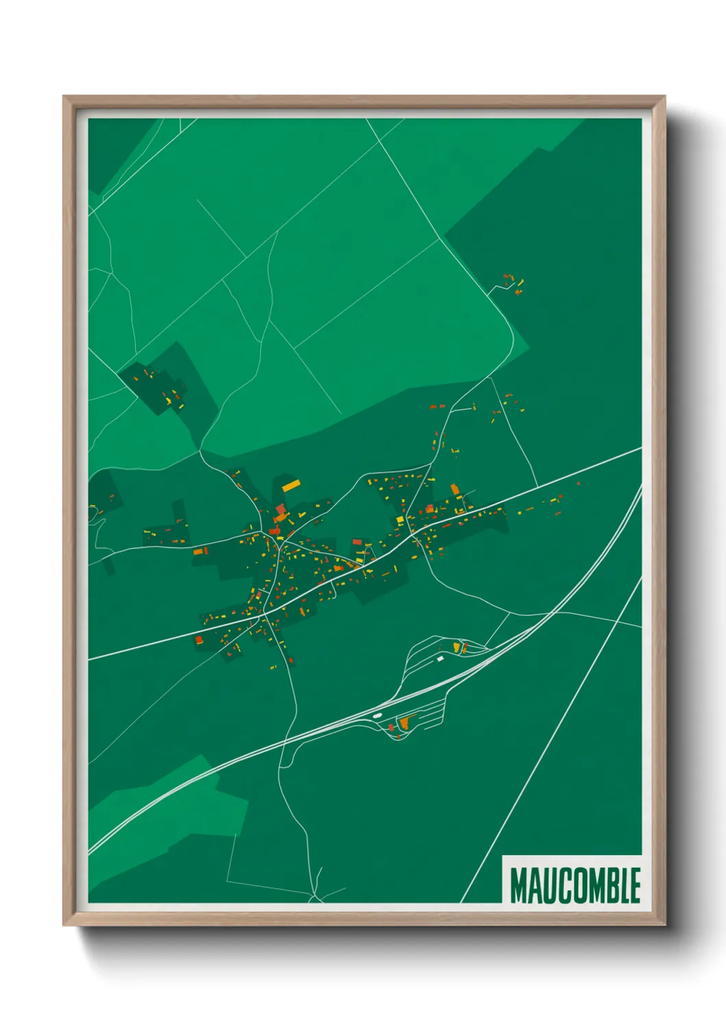 Une affiche de carte sur Maucomble