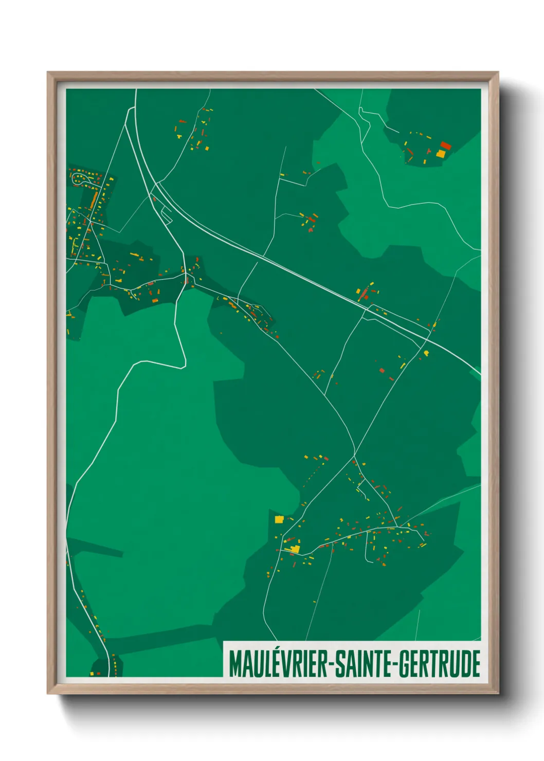 Une affiche de carte sur Maulévrier-Sainte-Gertrude