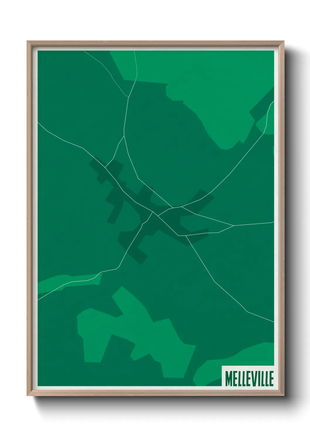 Une affiche de carte sur Melleville