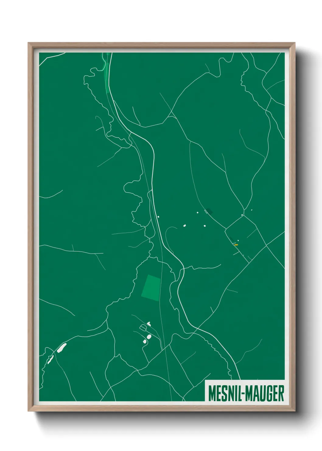 Une affiche de carte sur Mesnil-Mauger