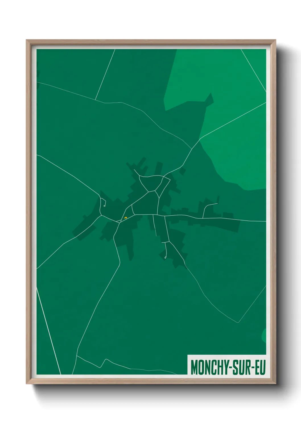 Une affiche de carte sur Monchy-sur-Eu