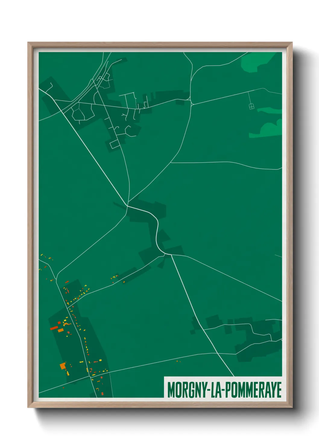 Une affiche de carte sur Morgny-la-Pommeraye