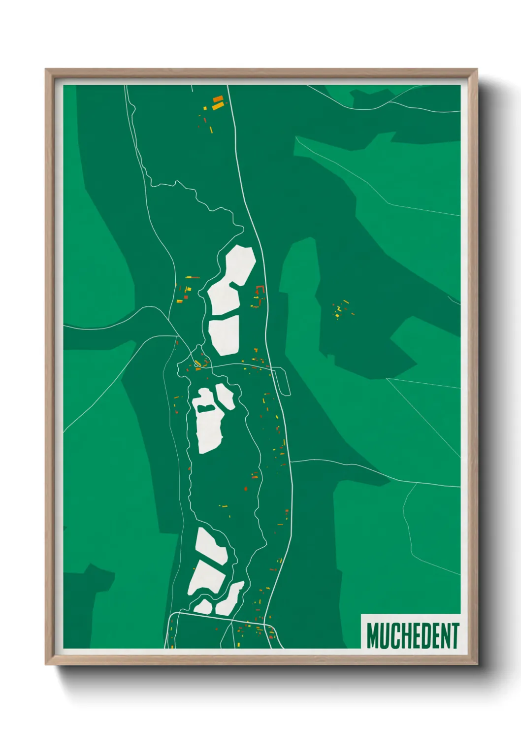Une affiche de carte sur Muchedent