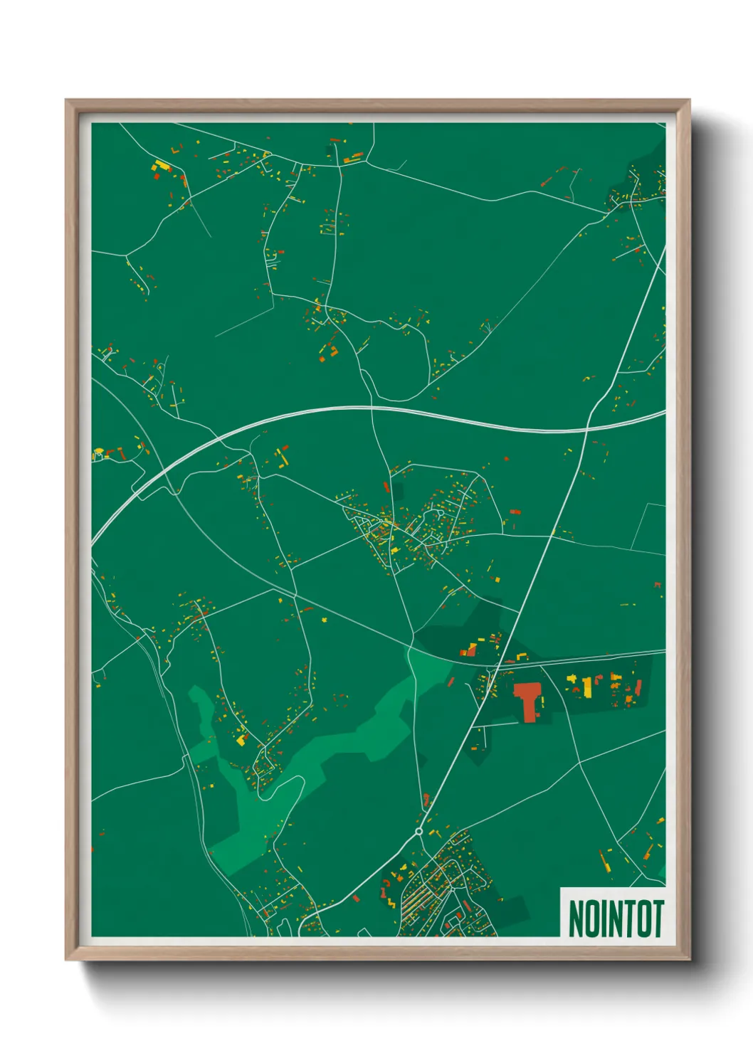 Une affiche de carte sur Nointot